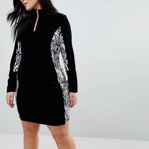Velvet Track Dress ASOS